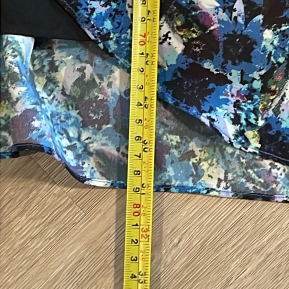 Rieley Women Mini Dress Large Blue Abstract Contemporary Preppy Coastal Cowgirl - Picture 12 of 12